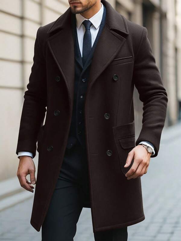 Luxury Brown Long Coat for Men - Alden-S-Nora Luxe