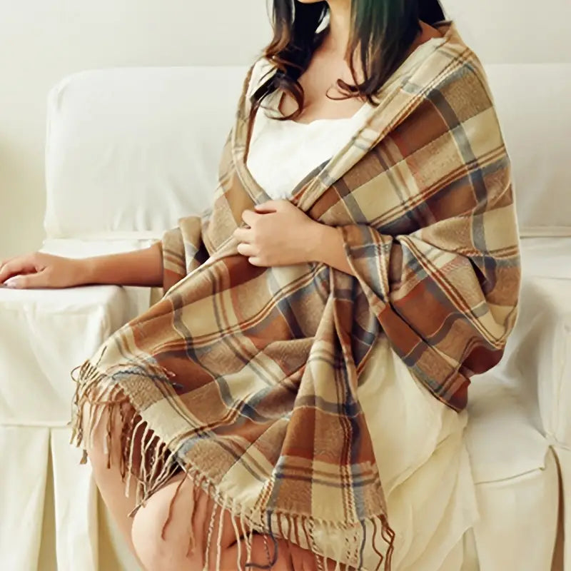 Luxury Cashmere Ladies Scarf - Marlowe-Beige-Nora Luxe