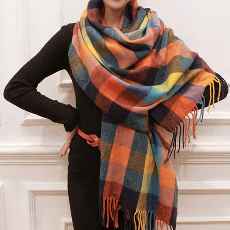 Luxury Cashmere Ladies Scarf - Marlowe-Rainbow 1-Nora Luxe