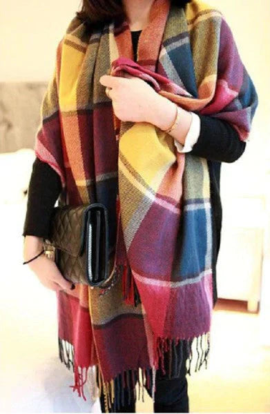 Luxury Cashmere Ladies Scarf - Marlowe-Rainbow 2-Nora Luxe