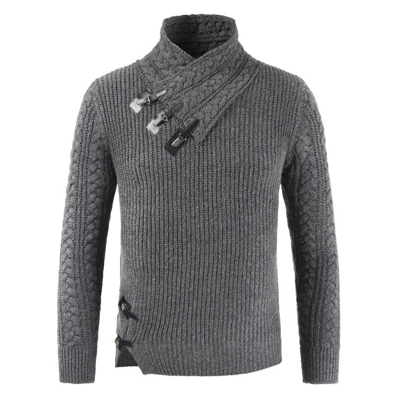 Luxury Cashmere Sweater for Men - Oliver-Dark Gray-S-Nora Luxe
