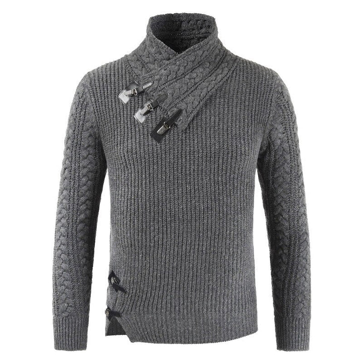 Luxury Cashmere Sweater for Men - Oliver-Dark Gray-S-Nora Luxe