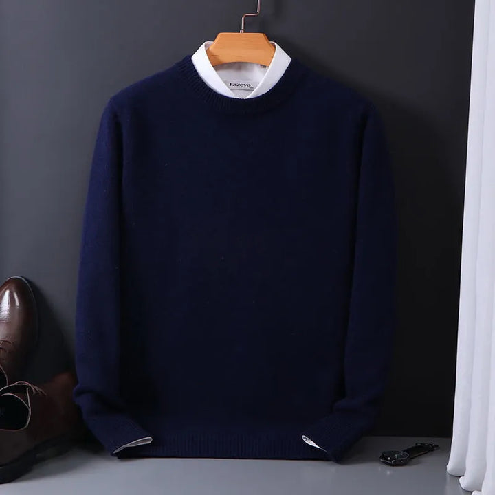Luxury Cashmere Sweater for Men - Oliver-Marine blue-XS-Nora Luxe