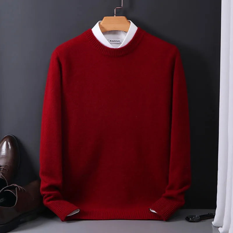 Luxury Cashmere Sweater for Men - Oliver-Red-XS-Nora Luxe