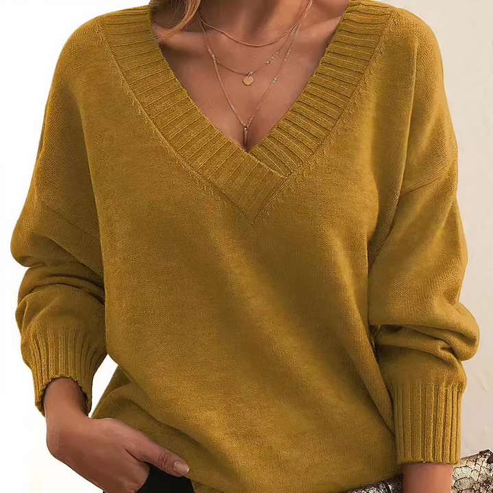 Luxury Cashmere Sweater - Isabella-Gold-S-Nora Luxe