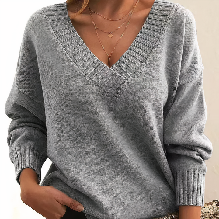 Luxury Cashmere Sweater - Isabella-Gray-S-Nora Luxe
