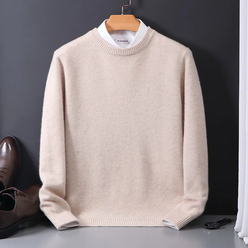 Luxury Cashmere Sweater - Tobias-Beige-XS-Nora Luxe