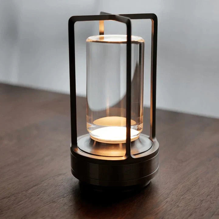 Luxury Crystal Table Lamp - LumiCrystal-Black-Nora Luxe