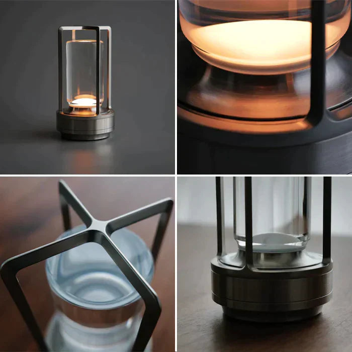 Luxury Crystal Table Lamp - LumiCrystal-Black-Nora Luxe