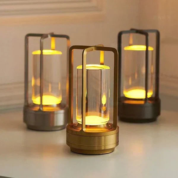 Luxury Crystal Table Lamp - LumiCrystal-Gold-Nora Luxe
