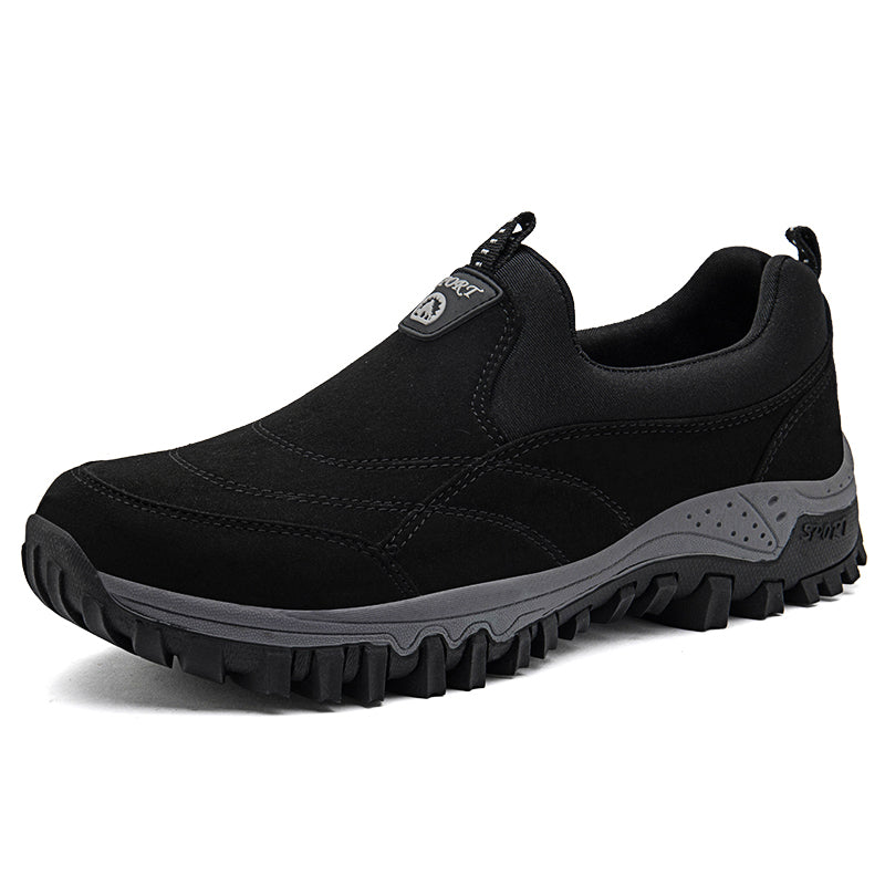 Luxury Ergonomic Men's Slip-Ons - Elias Comfort Fit-Black-4.5-Nora Luxe