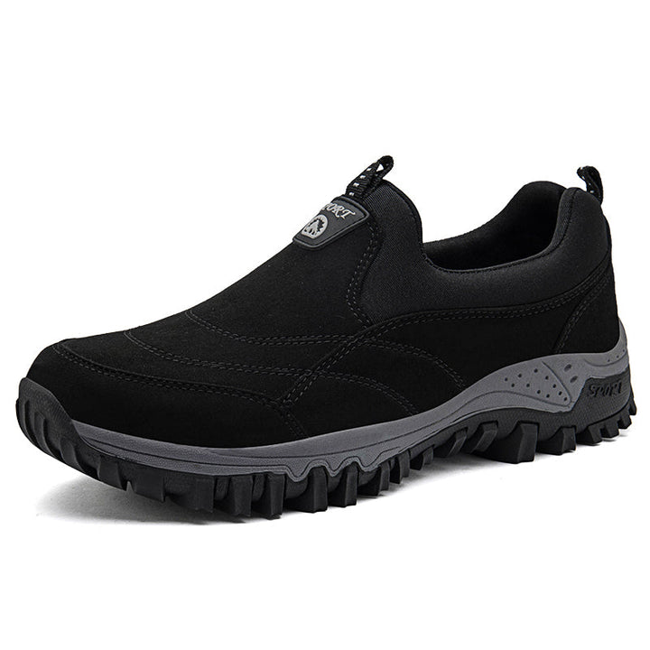 Luxury Ergonomic Men's Slip-Ons - Elias Comfort Fit-Black-4.5-Nora Luxe