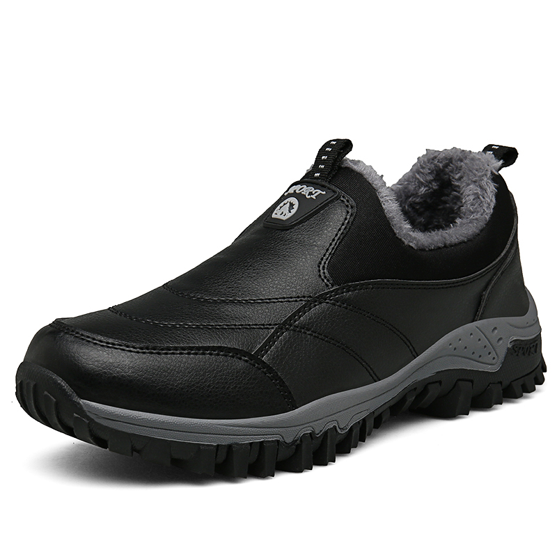 Luxury Ergonomic Men's Slip-Ons - Elias Comfort Fit-Black Lined-4.5-Nora Luxe