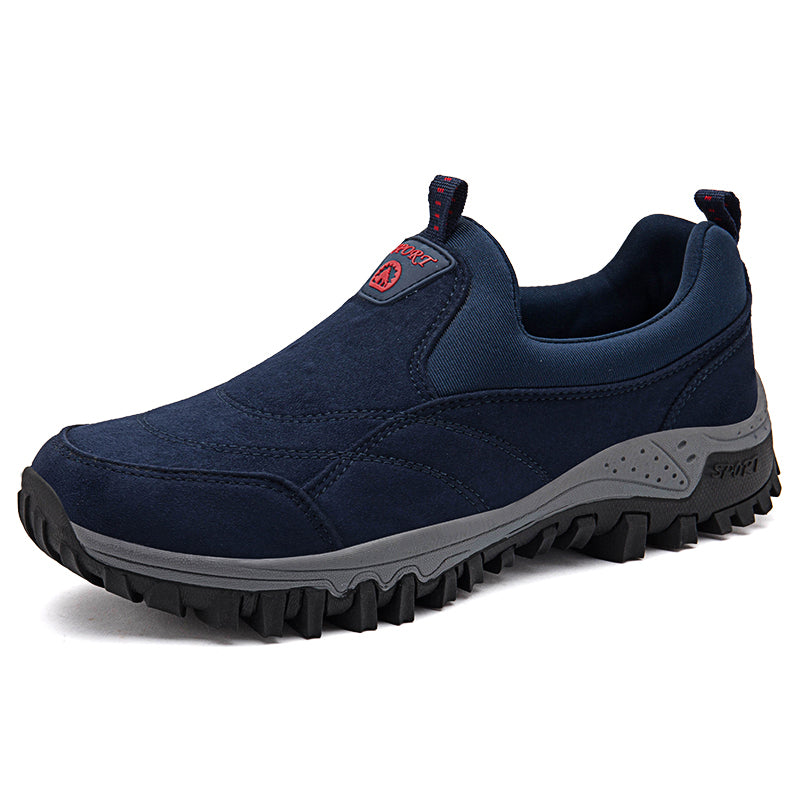Luxury Ergonomic Men's Slip-Ons - Elias Comfort Fit-Blue-4.5-Nora Luxe