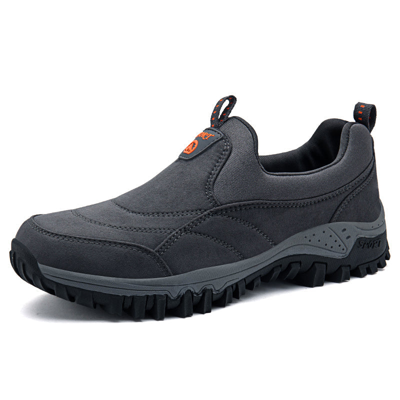 Luxury Ergonomic Men's Slip-Ons - Elias Comfort Fit-Gray-4.5-Nora Luxe