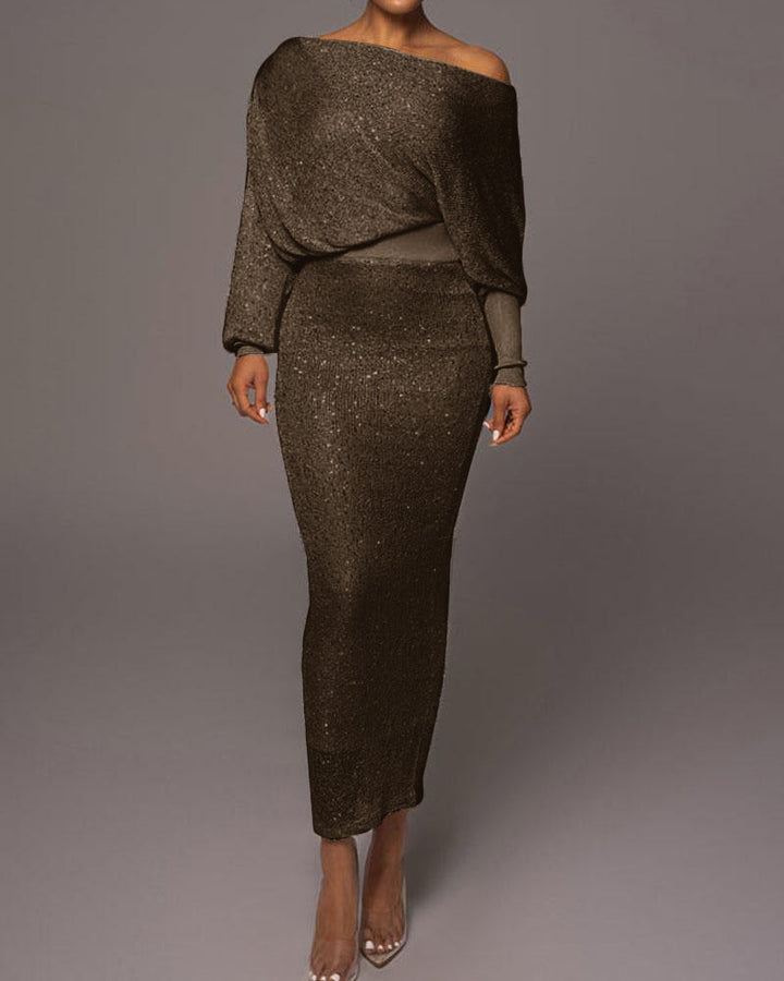 Luxury Evening Dress - Evelina-Black/gold-S-Nora Luxe