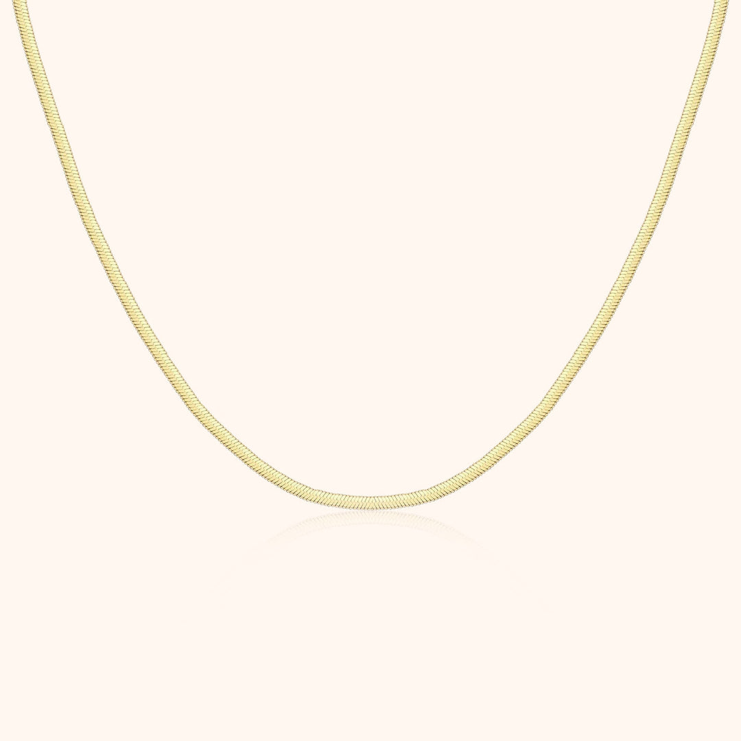 Luxury Flat Necklace - Elvira-Gold-Nora Luxe