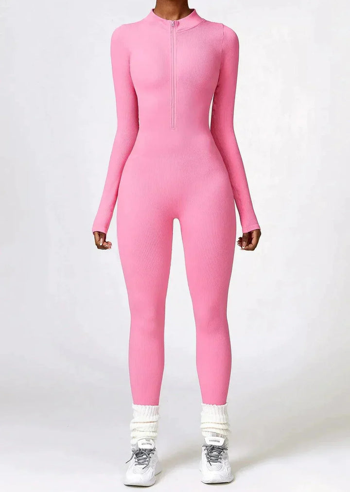 Luxury Full-Body Romper with Long Sleeves - Lisa-Black-XS-Nora Luxe