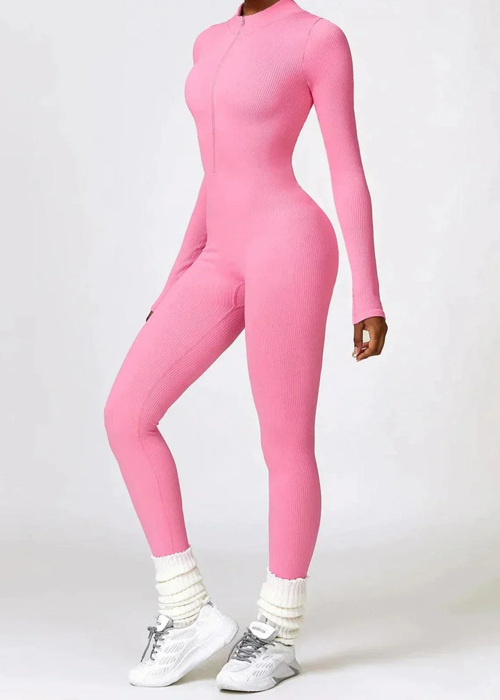 Luxury Full-Body Romper with Long Sleeves - Lisa-Black-XS-Nora Luxe