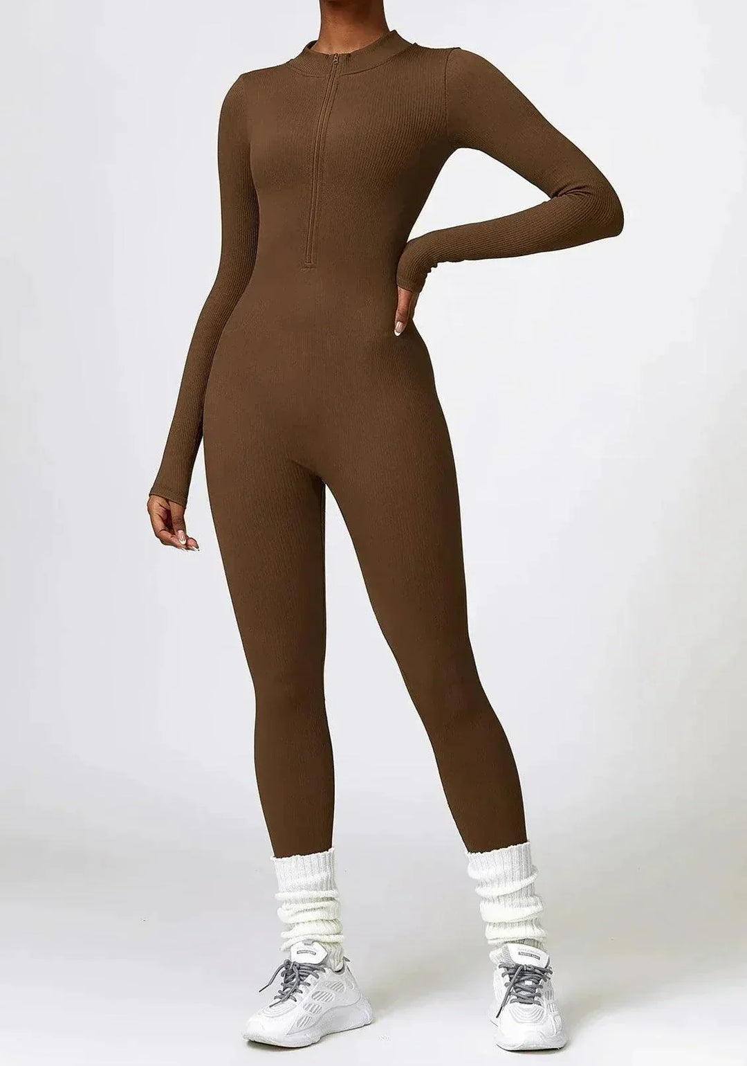 Luxury Full-Body Romper with Long Sleeves - Lisa-Black-XS-Nora Luxe