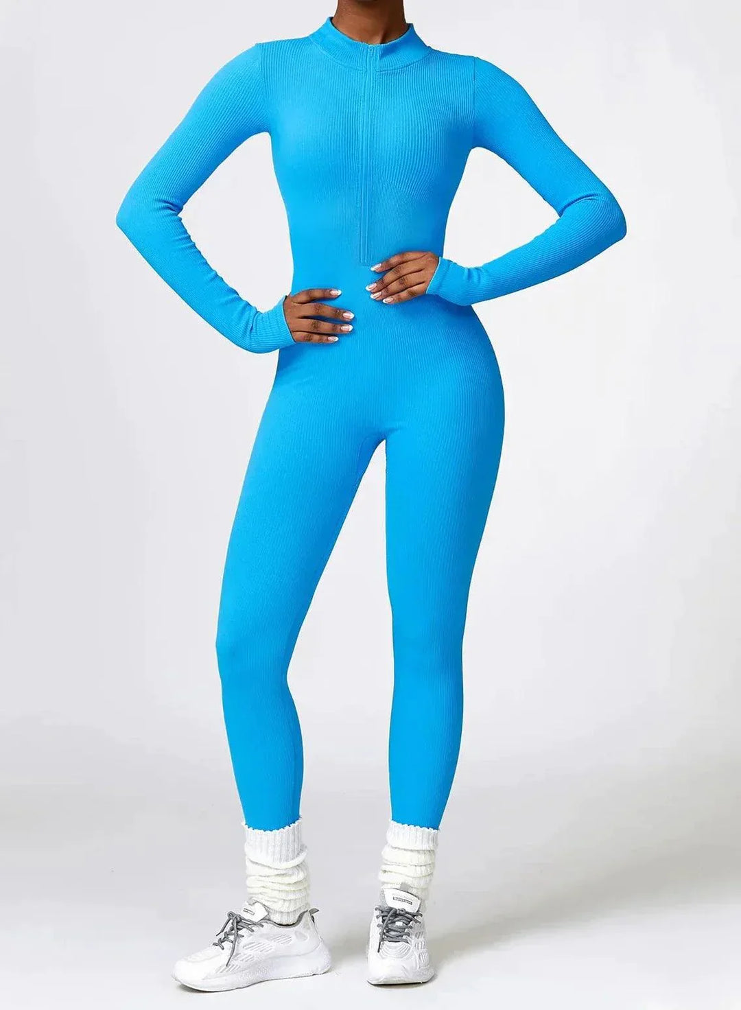 Luxury Full-Body Romper with Long Sleeves - Lisa-Black-XS-Nora Luxe