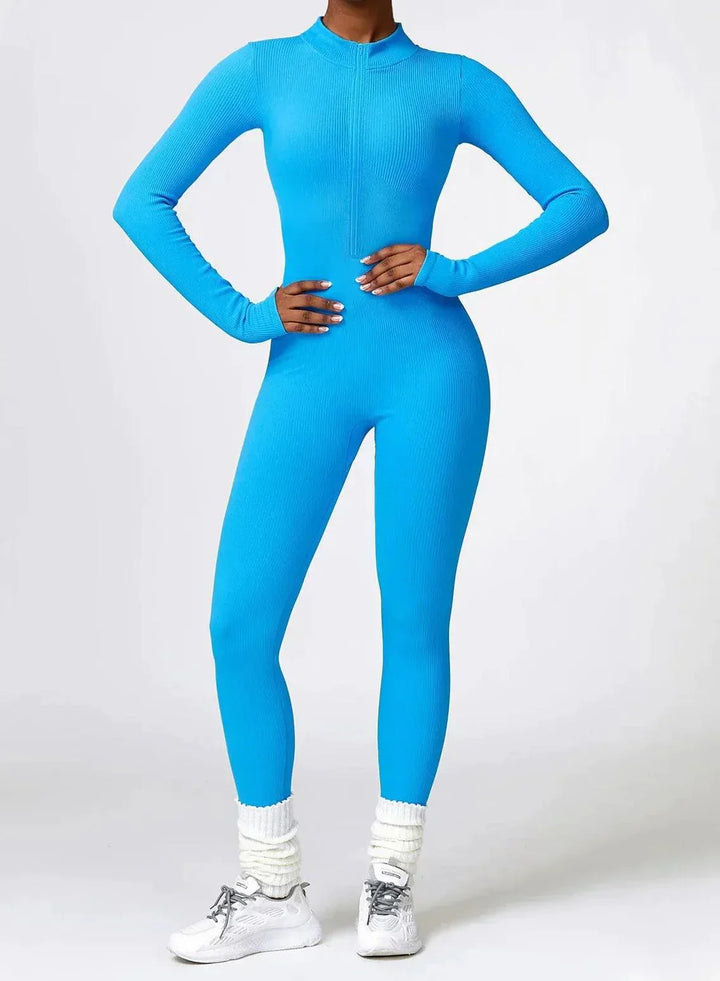 Luxury Full-Body Romper with Long Sleeves - Lisa-Black-XS-Nora Luxe