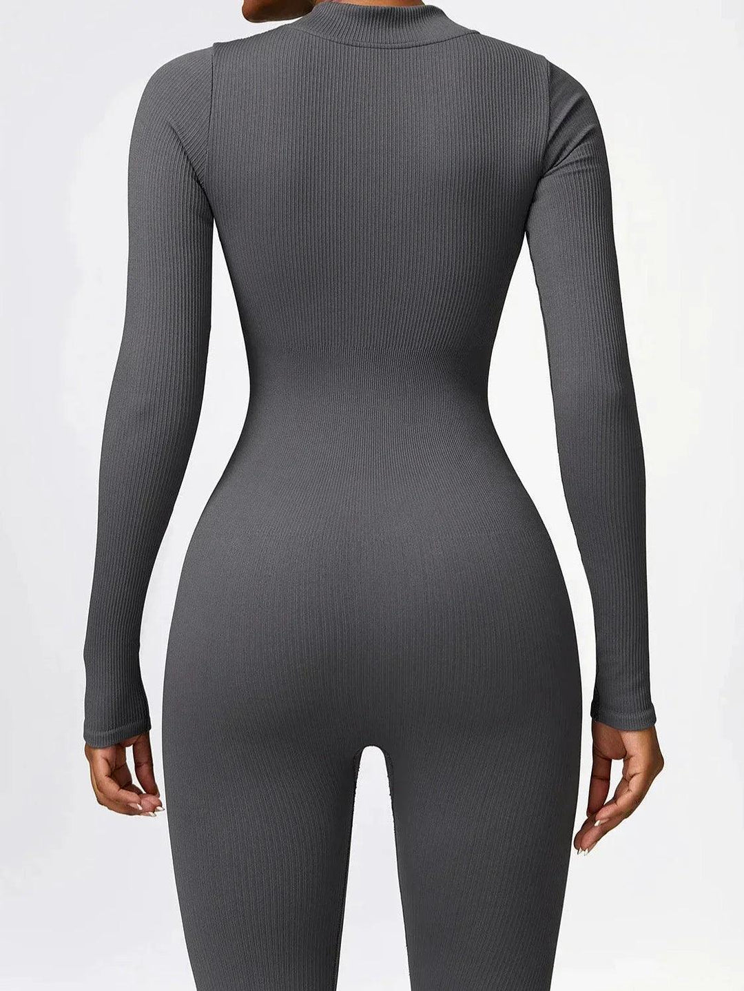 Luxury Full-Body Romper with Long Sleeves - Lisa-Black-XS-Nora Luxe