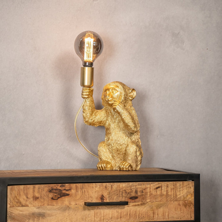 Luxury Gold Monkey Table Lamp - GoldenChimp-Nora Luxe