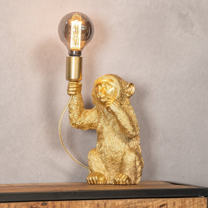 Luxury Gold Monkey Table Lamp - GoldenChimp-Nora Luxe