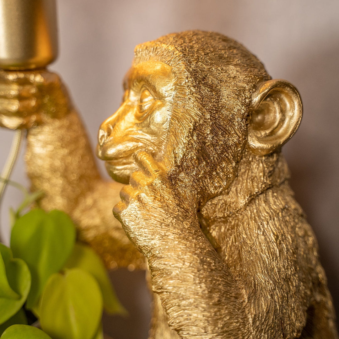 Luxury Gold Monkey Table Lamp - GoldenChimp-Nora Luxe