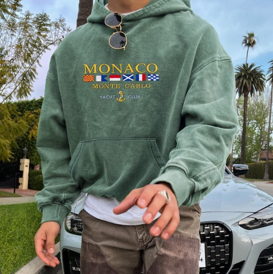 Luxury Hoodie - Monte Carlo-Green-S-Nora Luxe