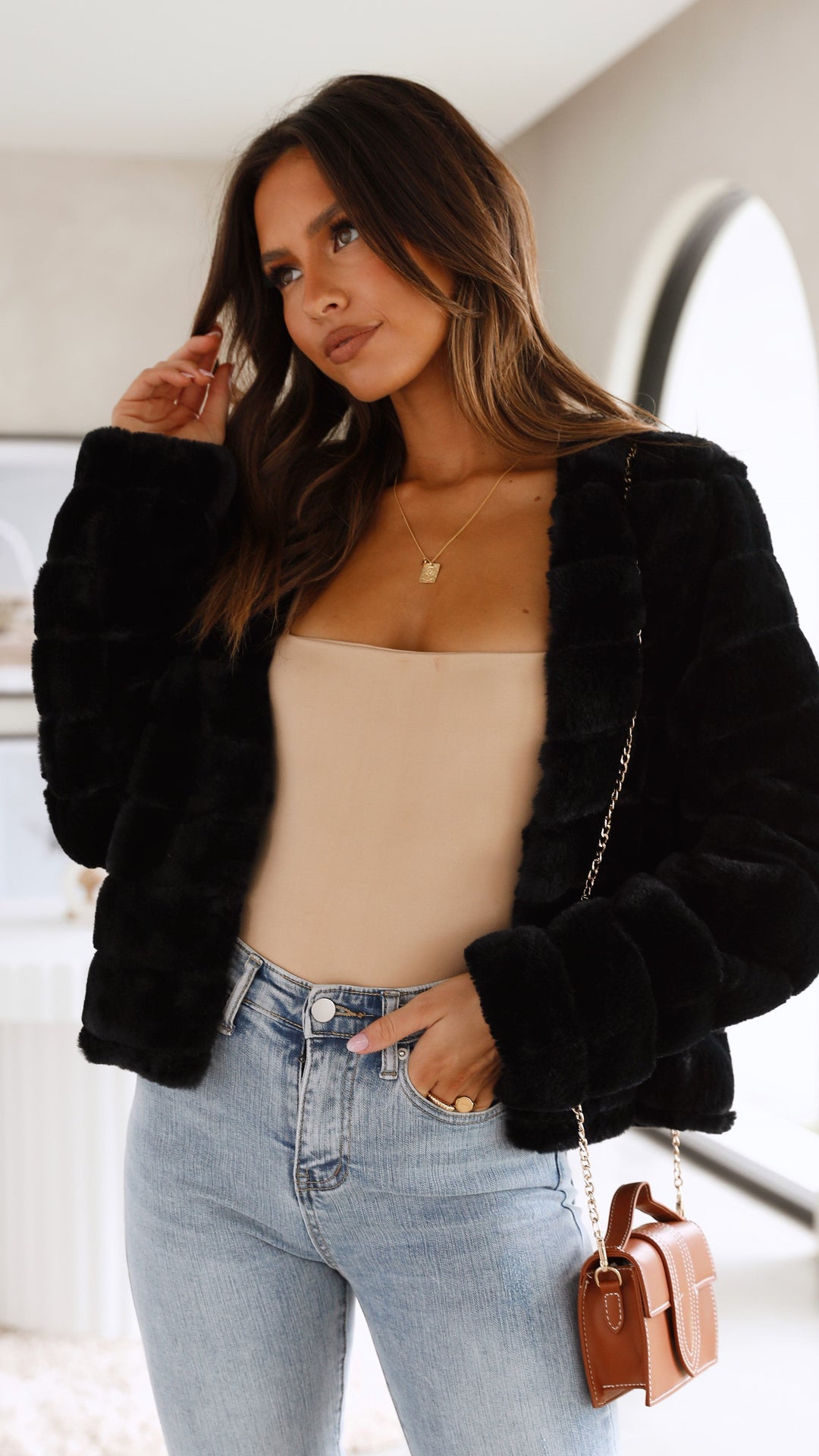 Luxury Ladies Crop Jacket - Veloura-Black-XS-Nora Luxe
