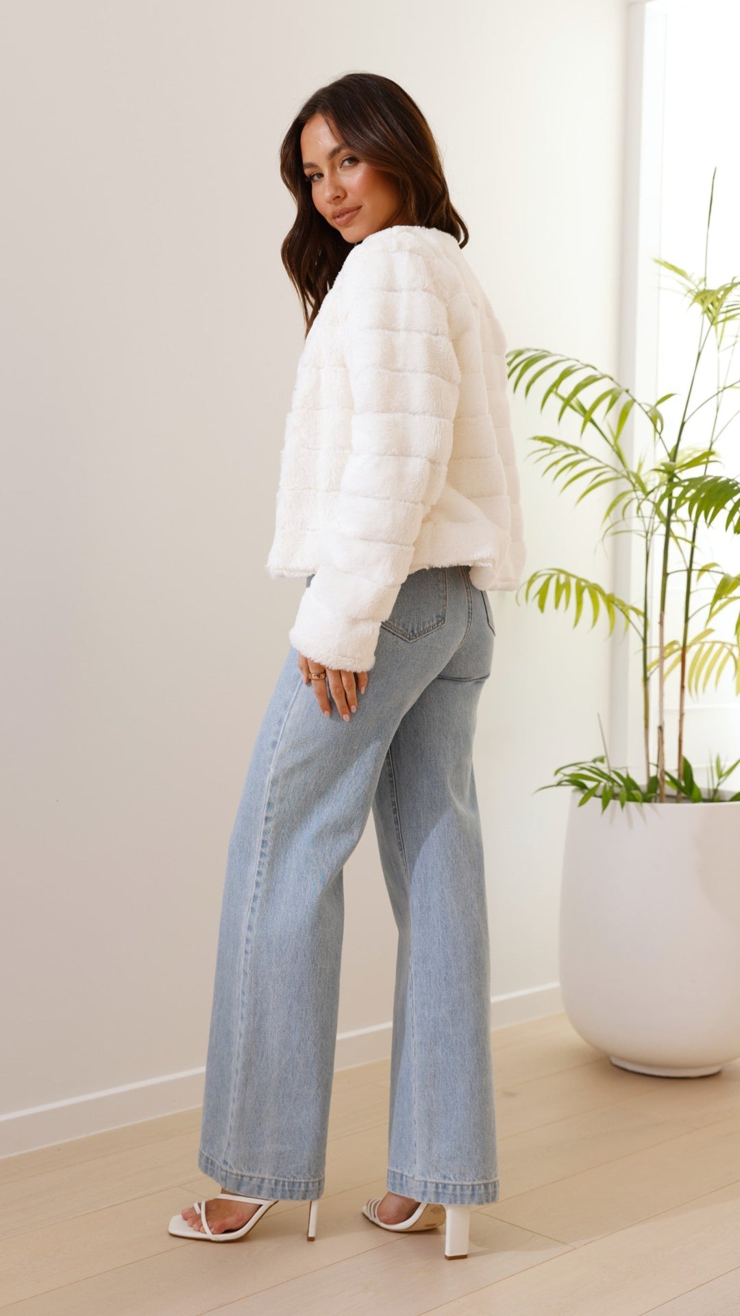 Luxury Ladies Crop Jacket - Veloura-White-XS-Nora Luxe