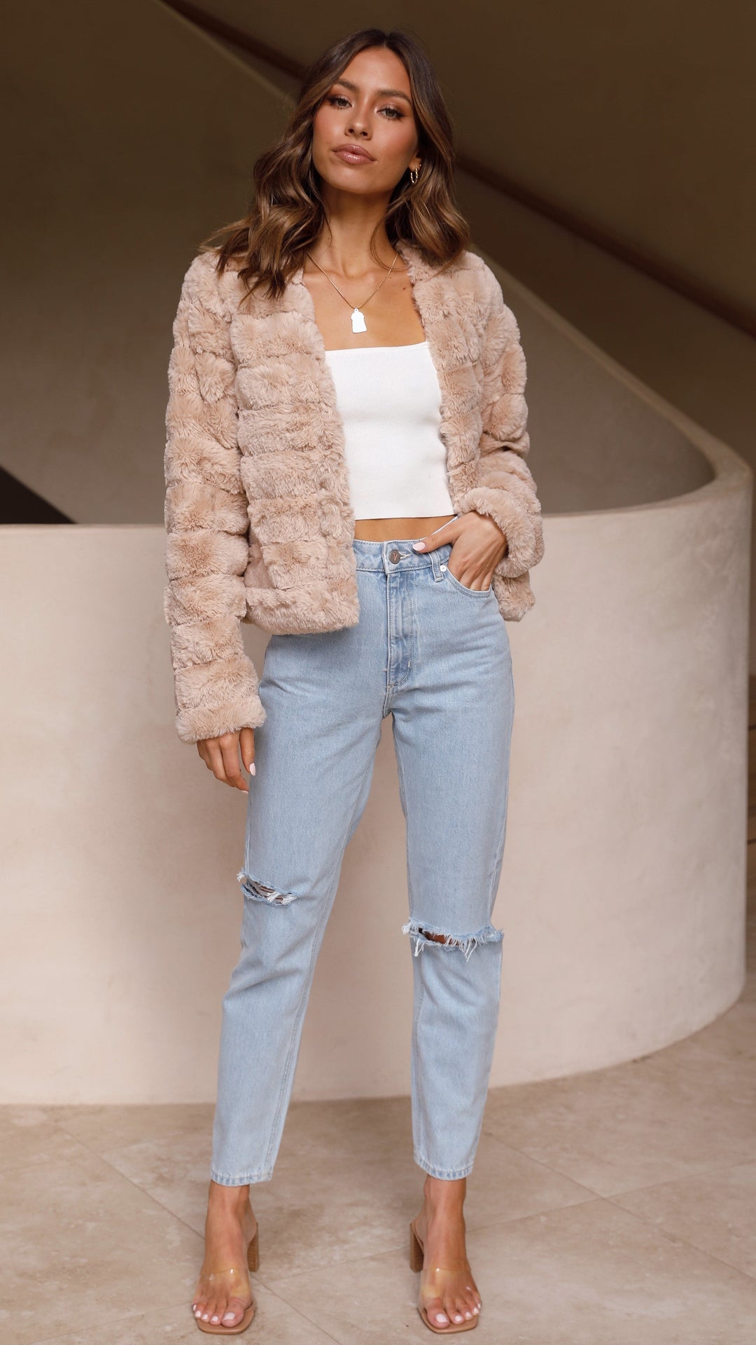 Luxury Ladies Crop Jacket - Veloura-White-XS-Nora Luxe