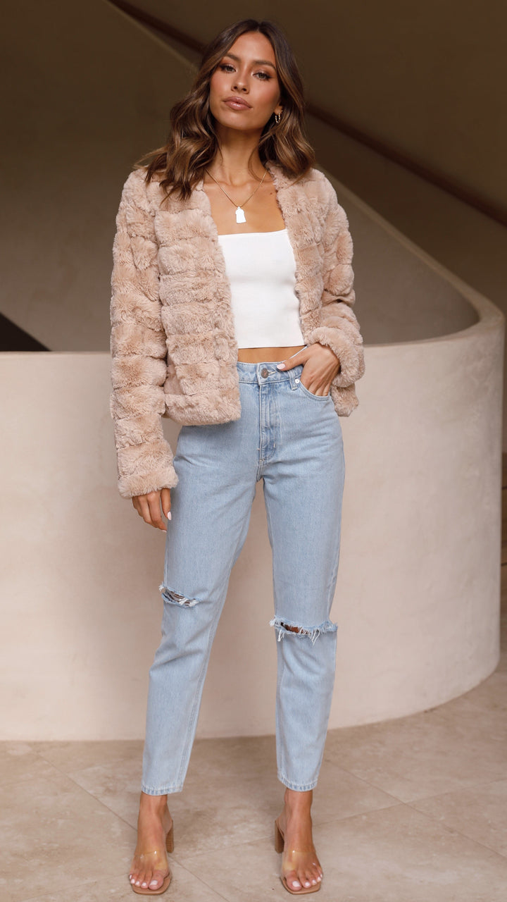 Luxury Ladies Crop Jacket - Veloura-White-XS-Nora Luxe