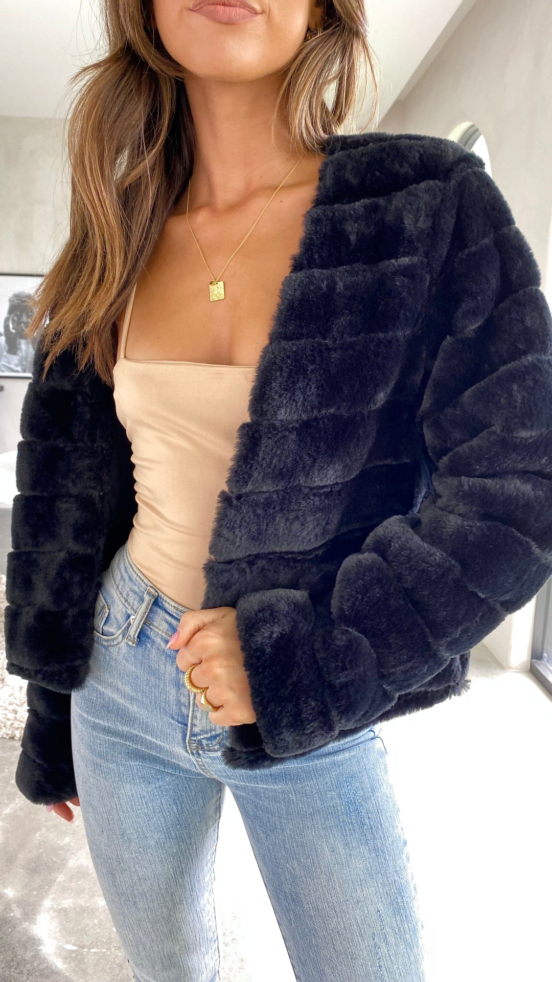 Luxury Ladies Crop Jacket - Veloura-White-XS-Nora Luxe
