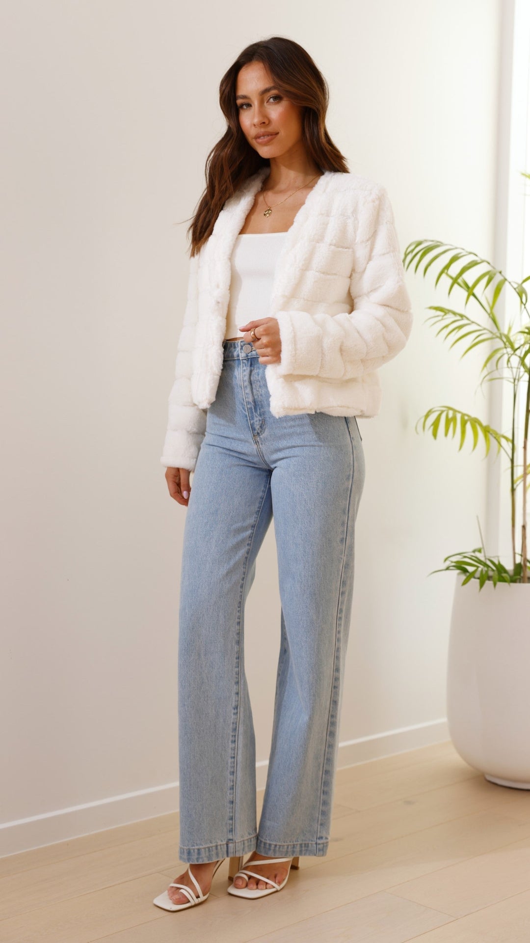 Luxury Ladies Crop Jacket - Veloura-White-XS-Nora Luxe