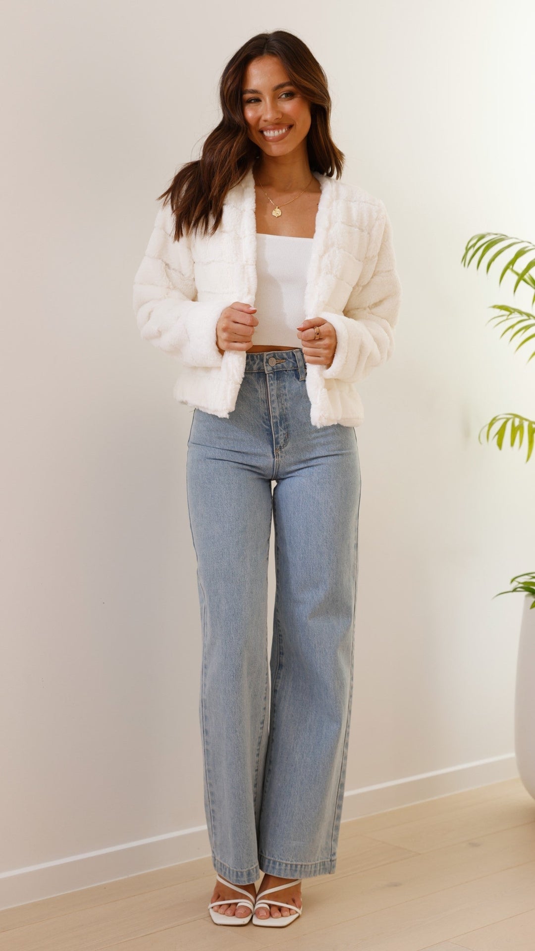 Luxury Ladies Crop Jacket - Veloura-White-XS-Nora Luxe