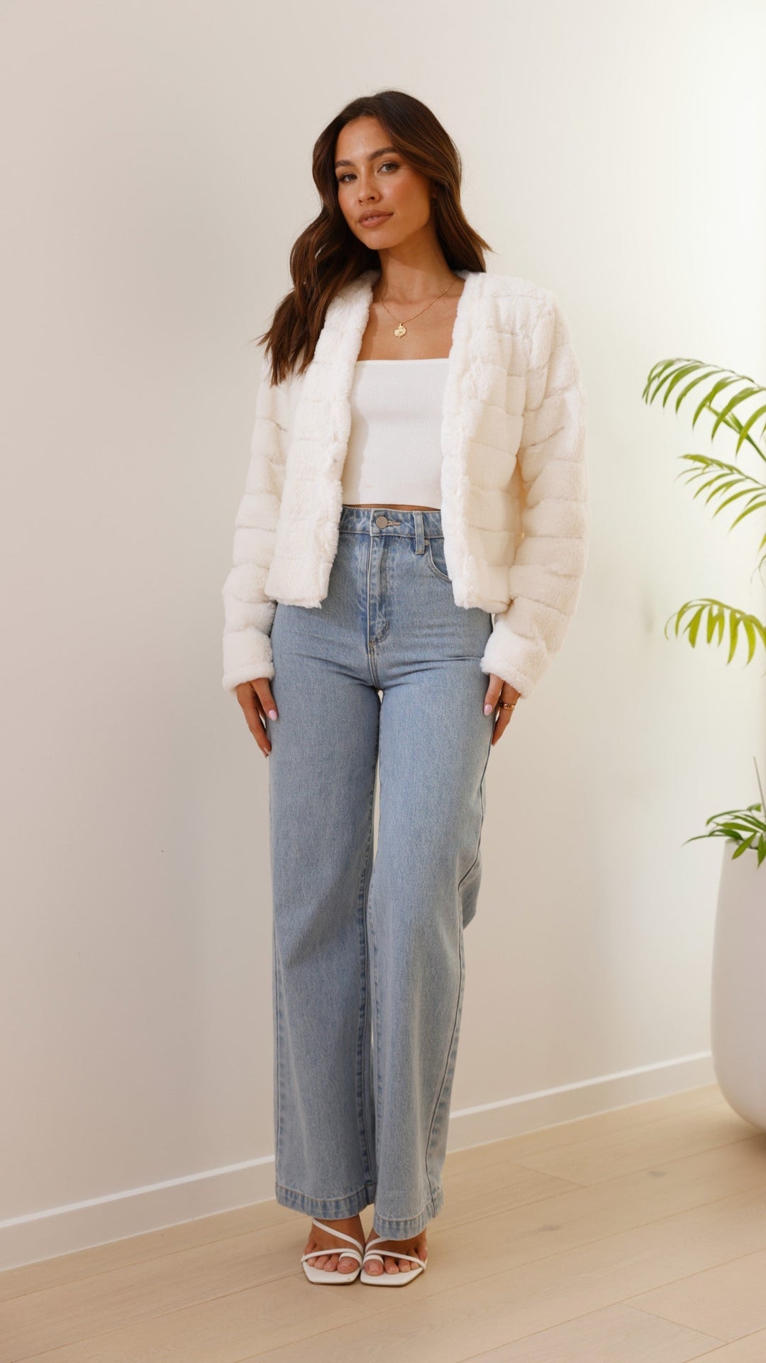 Luxury Ladies Crop Jacket - Veloura-White-XS-Nora Luxe