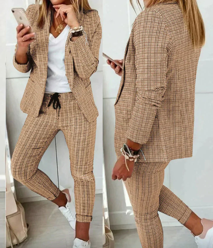 Luxury Ladies Suit - Celeste-Beige-S-Nora Luxe