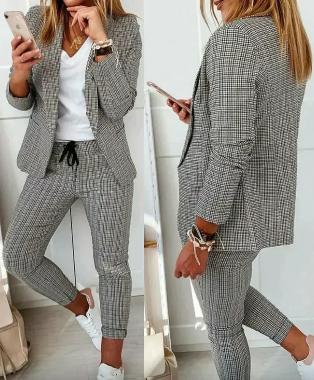 Luxury Ladies Suit - Celeste-Gray-S-Nora Luxe