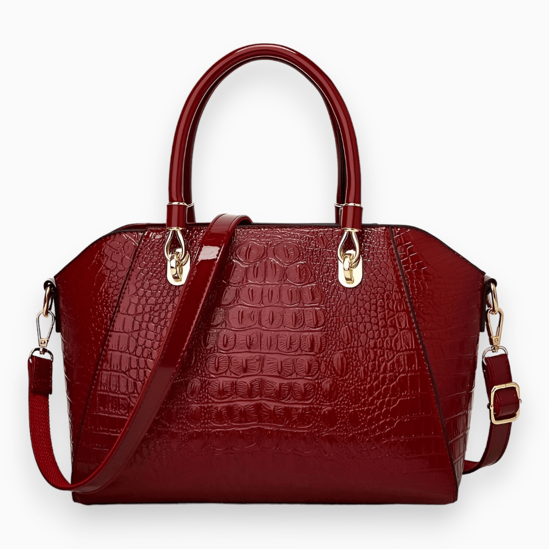Luxury Ladies Tote Bag - Celeste-Bordeaux red-Nora Luxe