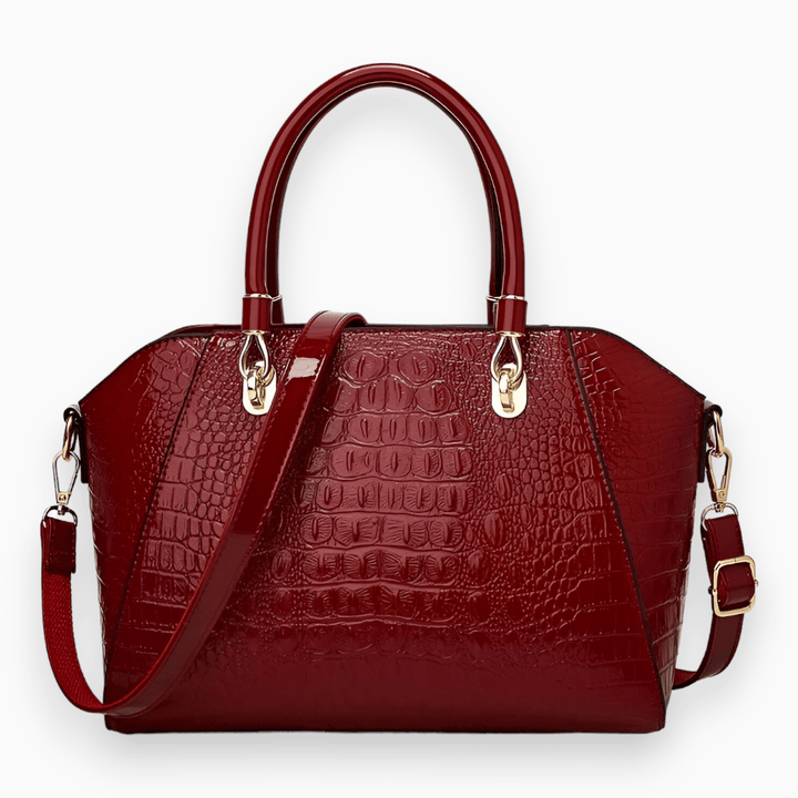 Luxury Ladies Tote Bag - Celeste-Bordeaux red-Nora Luxe