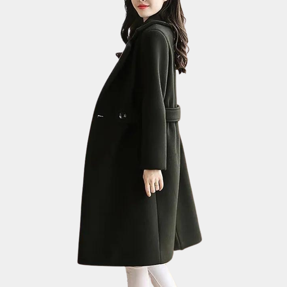 Luxury Ladies Winter Coat - Elise-Black-XS-Nora Luxe