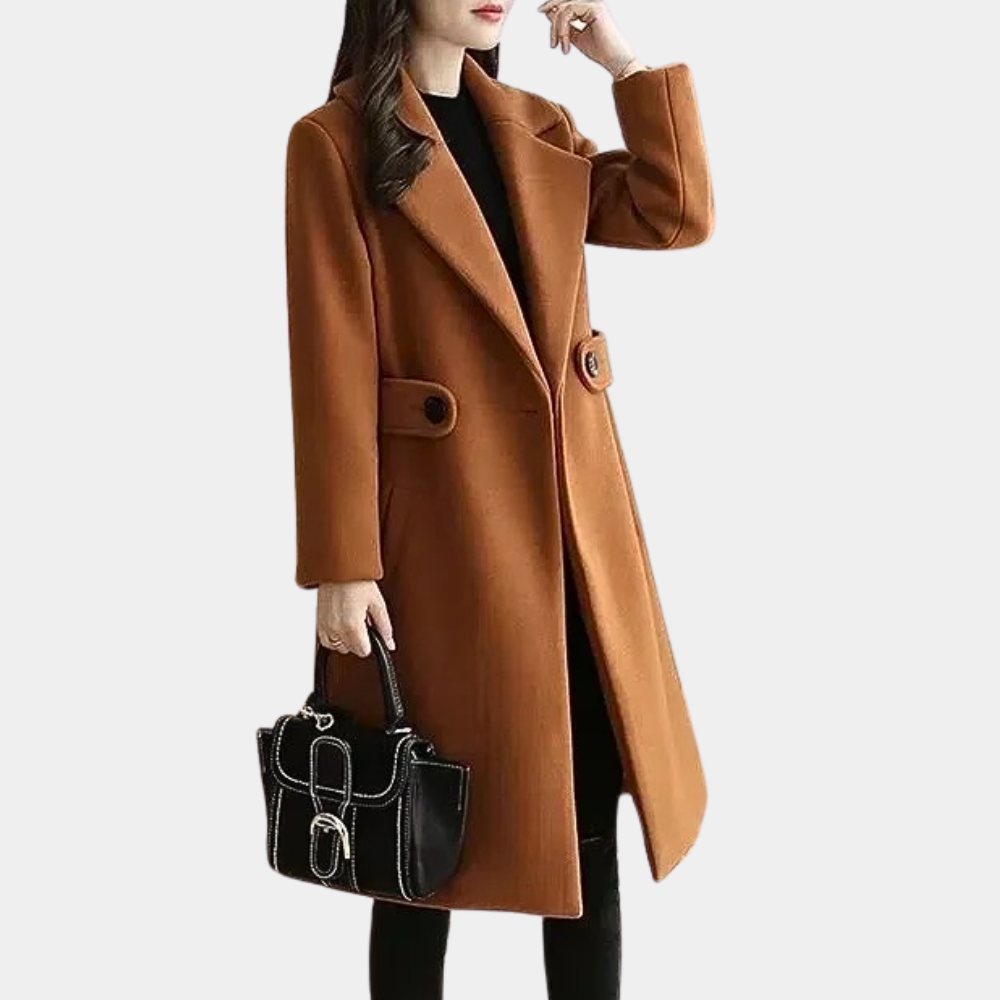 Luxury Ladies Winter Coat - Elise-Brown-XS-Nora Luxe