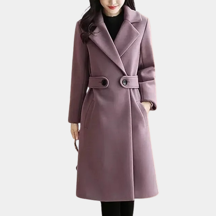 Luxury Ladies Winter Coat - Elise-Purple-XS-Nora Luxe