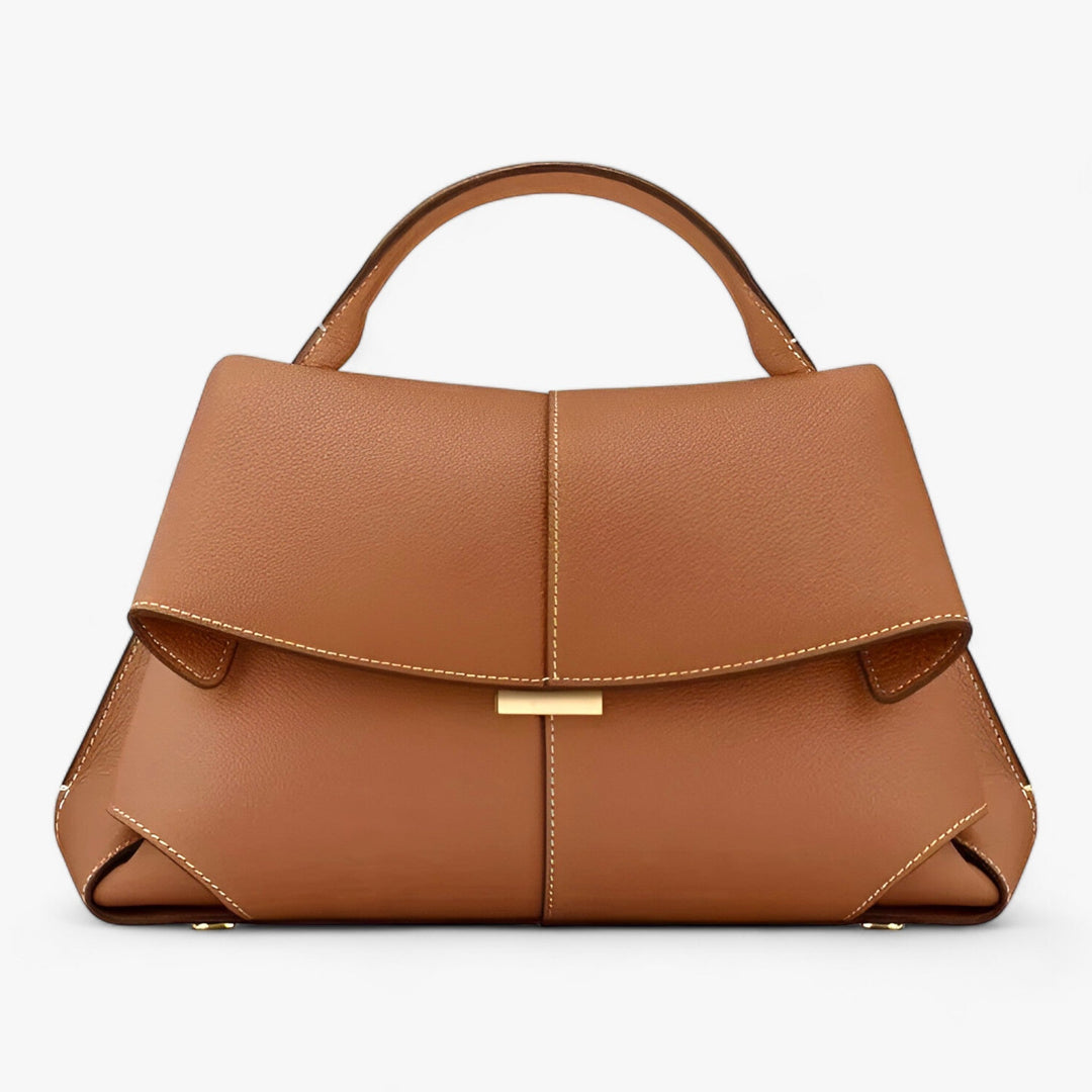 Luxury Leather Handbag - Éclat-Brown-Nora Luxe
