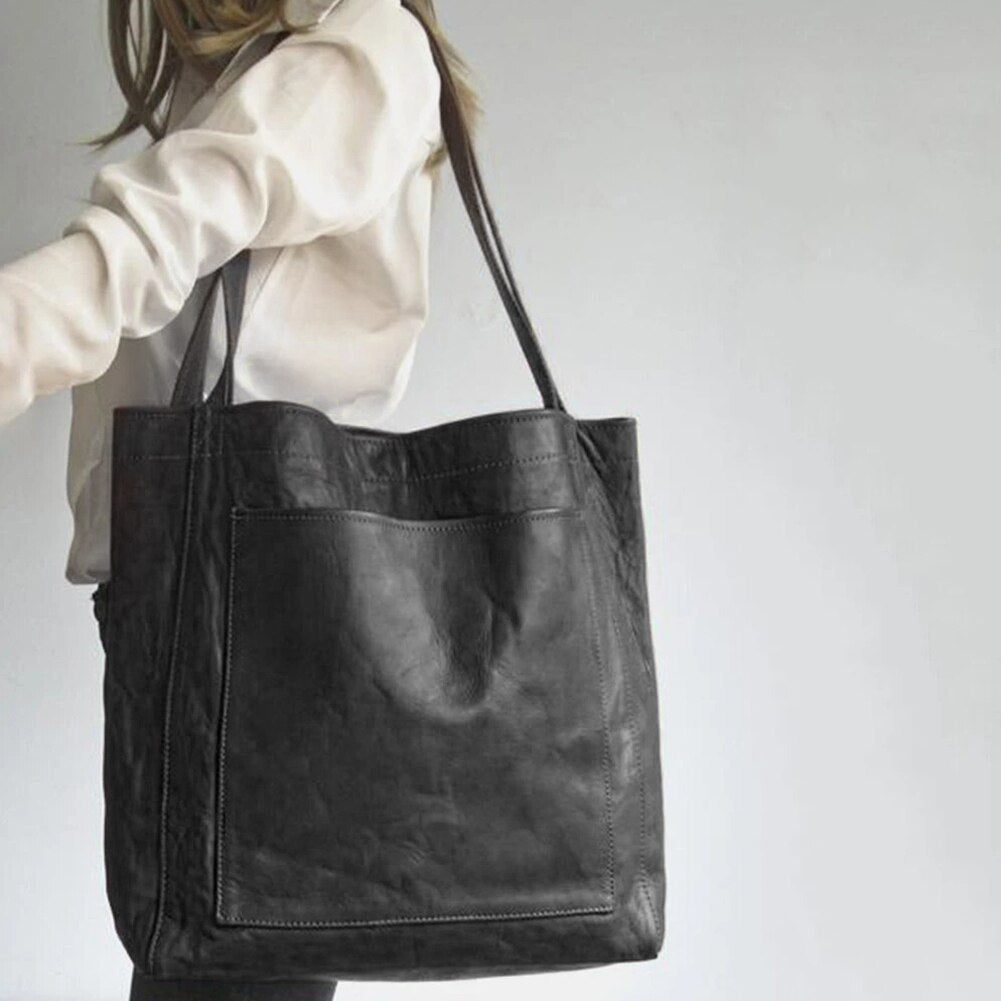 Luxury leather handbag for women - Isabella-Black-Nora Luxe