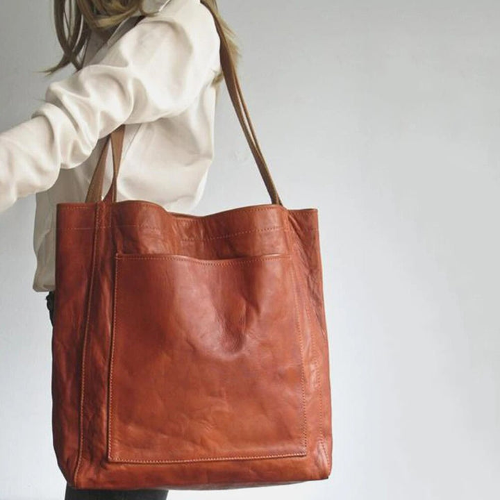 Luxury leather handbag for women - Isabella-Brown-Nora Luxe