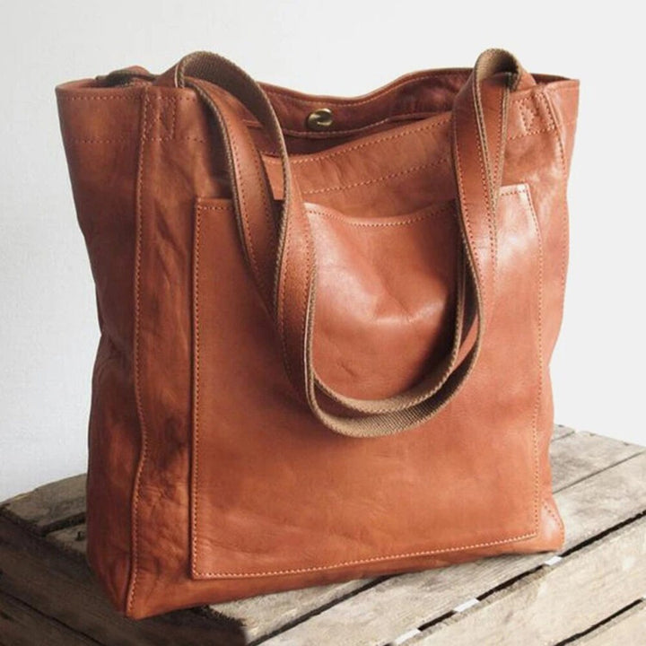 Luxury leather handbag for women - Isabella-Brown-Nora Luxe